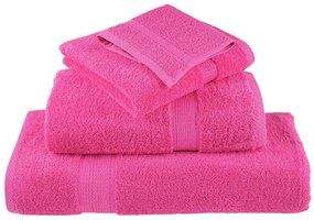 6pcs Conjunto toalhas banho premium SOLUND 600 gsm rosa