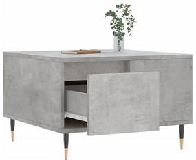 Mesa de centro 55x55x36,5 cm derivados madeira cinzento cimento