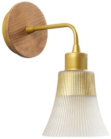 Candeeiro de Parede Foca – Dourado – 13x28 cm