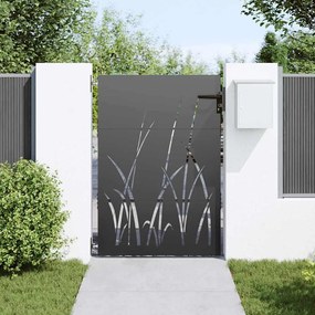 Portão de Jardim Preto 105 x 150 cm Aço com Revestimento em Pó