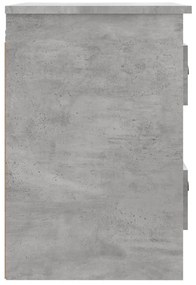 Mesas de cabeceira parede 2 pcs 41,5x36x53 cm cinzento cimento