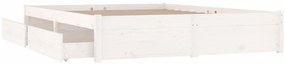 Estrutura de cama com gavetas 135x190 cm casal branco