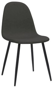 Cadeiras jantar 2pcs 45x54,5x87cm couro artificial preto