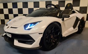 LAMBORGHINI AVENTADOR Carro eletrico infantil  24 VOLTS 2 LUGARES BRANCO C/ DRIFT