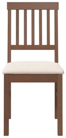 Cadeiras de jantar com almofadões 2 pcs madeira maciça castanho