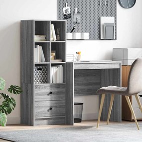vidaXL Mesa com Armazenamento 2 pcs Sonoma cinzento 70 x 50 x 76 cm