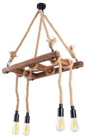 Candeeiro de Teto Erebos – Madeira – 60 x 34 cm