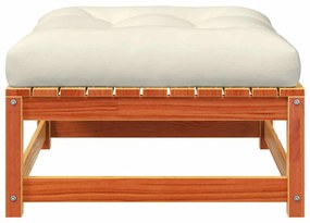 Apoios pés jardim c/ almofadões 2 pcs pinho maciço castanho-mel