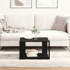 Mesa de Centro vidaXL Preta em Carvalho 85x55x31 cm em Madeira Derivad