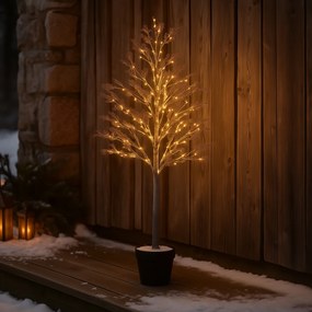 Árvore de Natal de exterior com candeeiro de pé 120cm incl. LED com temporizador IP44 - Fuyu