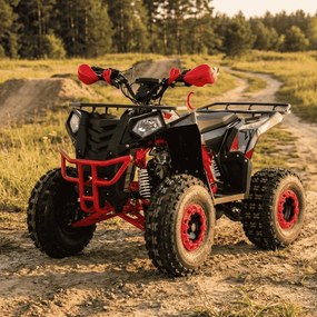 Mini moto 4 gasolina para crianças 125cc RFZ commander PRO R8 2024 semi-automático com marcha atrás Vermelha