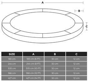 Cobertura do bordo do trampolim Ø 183 cm Azul