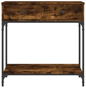 Mesa consola 75x34,5x75 cm derivados de madeira carvalho fumado
