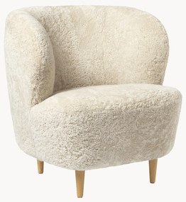 Cadeira lounge em pele de carneiro Stay