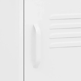 Mesas de cabeceira 2 pcs 35x35x51 cm aço cor branco