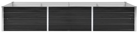 Canteiro elevado jardim aço galvanizado 240x80x45cm antracite