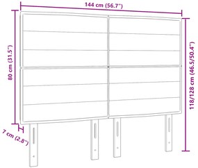 Cabeceira Linhas Design Castanha 140 cm Tecido