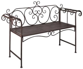 Banco de jardim 132 cm aço antigo castanho