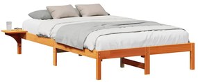 Estrutura de cama com mesas de cabeceira Castanho 140 x 190 cm