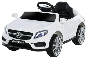 HOMCOM Carro Eléctrico Mercedes Benz GLA para Crianças acima de 3 Anos com Controlo Remoto MP3 USB Luzes e Sons 100x58x46cm Branco