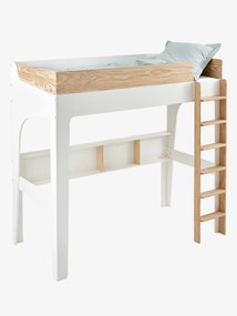 Cama mezanino com prateleiras Montessori para combinado EASYSPACE branco claro liso