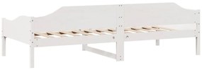 Cama sem colchão 90x190 cm madeira de pinho maciça branco