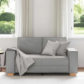 Sofá de 2 lugares cinza nuvem 120 cm tecido