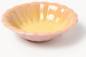 Prato de sopa artesanal em forma de flor Marguerite, conjunto de 4