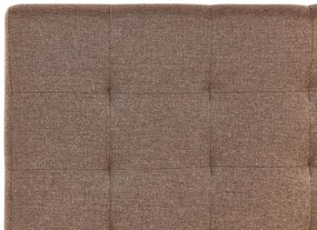 Cama de casal com arrumação em tecido castanho 140 x 200 cm LA ROCHELLE Beliani