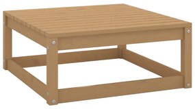 vidaXL Apoio de pés p/ jardim 70x70x30 cm pinho maciço castanho-mel