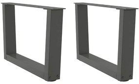 Pés para mesa de centro em V, 2 peças, antracite, 60x(30-31,3) cm, aço
