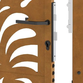 Portão de jardim 105x130 cm projeto de onda de aço resistente