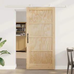 Porta Deslizante vidaXL com conjunto de Ferragens 'ORKDAL'Madeira Maciça de Pinheiro