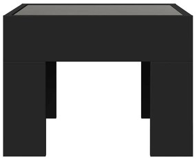 Mesa de centro com luzes LED Infinity 40x40x30 cm preto