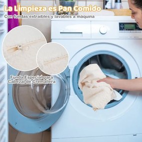 Blocos de espuma para crianças suave de 5 peças com piscina de bolinhas (NÃO INCLUIDAS) e capas Sherpa bege