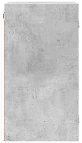 Armário de parede c/ portas de vidro 35x37x68,5cm cinza cimento