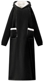 vidaXL Sweatshirt manta Preto L Fleece e Flanela