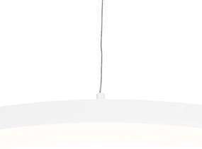 Candeeiro de suspensão design branco 60 cm incl. LED regulável em 3 níveis - Anello Moderno