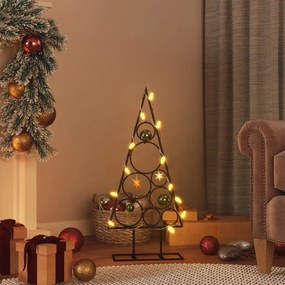 359597 vidaXL Árvore de Natal para decoração 60 cm metal preto
