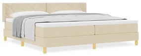 Cama Box com Colchão em Tecido Creme, 200x200 cm
