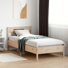 Cama sem colchão 75x190 cm madeira de pinho maciça