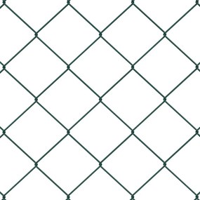 Conjunto de Postes de Cerca Verde 1.4 x 25 m Aço Galvanizado