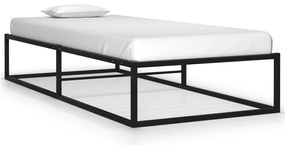Estrutura de cama 100x200 cm metal preto