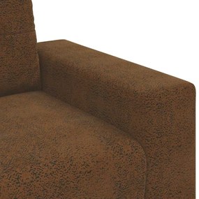 Sofá Loveseat vidaXL Castanho 140 cm em Couro Sintético