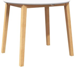 Mesa de jantar madeira seringueira maciça Natural