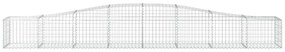 Cestos gabião arqueados 2 pcs 400x50x40/60 cm ferro galvanizado