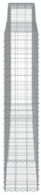 Cestos gabião arqueados 3pcs 400x50x220/240cm ferro galvanizado