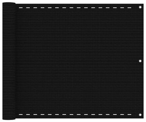 Tela varanda PEAD 75x400 cm preto