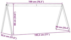 Telhado cama infantil 199x95,5x88 cm pinho maciço castanho mel