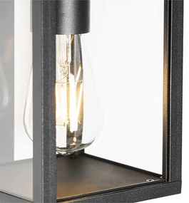 Lanterna de parede externa preta com sensor claro-escuro IP44 - Charlois Industrial